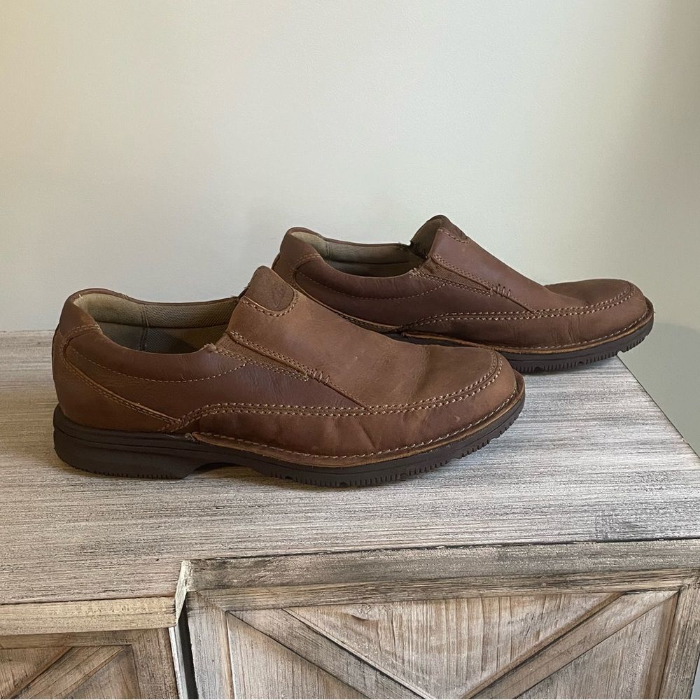 Clarks Brown Leather Loafers